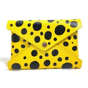 LOUIS VUITTON M81959 Yayoi Kusama Pochette-Kirigami Pouch Yellow x Black